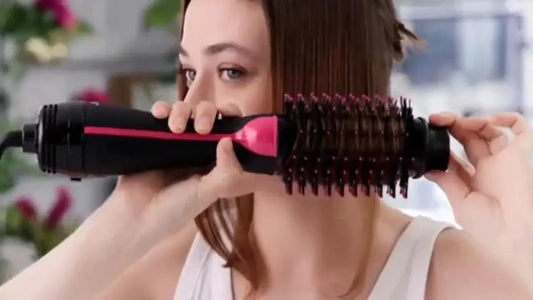 One-Step Hair Dryer & Styler Black Pink ABS