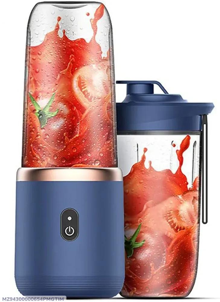 2-in-1 Electric Juicer Blender Blue Portable ABS