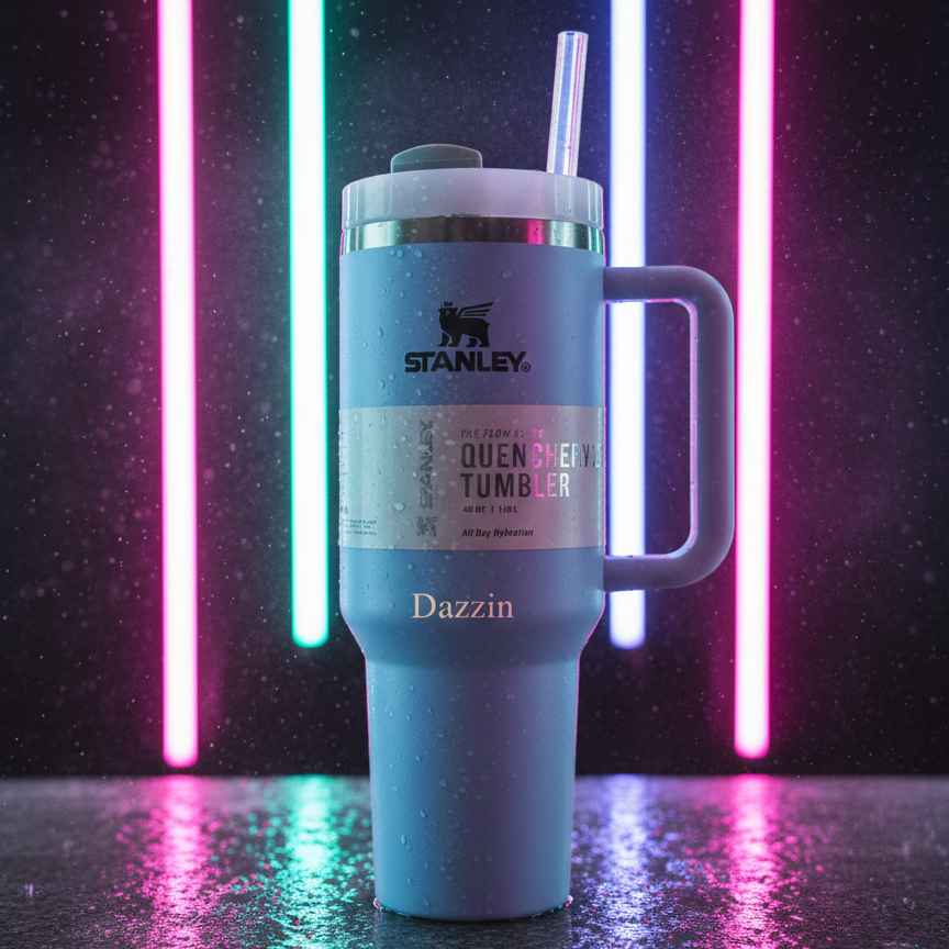 Stanley 40 Oz | (1200ML) Stainless Steel Vacuum Insulated Tumbler With Straw Leak Proof Quencher Cup For Hot And Cold Beverages - With Box | Random Color