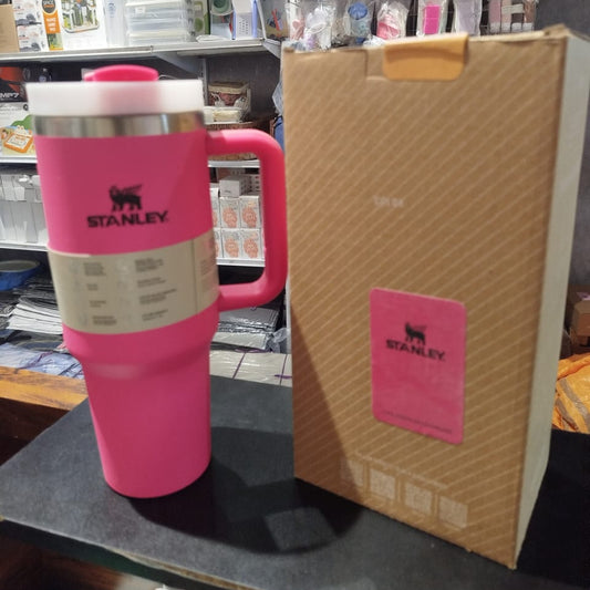 Stanley 40 Oz | (1200ML) Stainless Steel Vacuum Insulated Tumbler With Straw Leak Proof Quencher Cup For Hot And Cold Beverages - With Box | Random Color