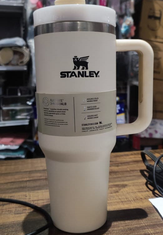 Stanley 40 Oz | (1200ML) Stainless Steel Vacuum Insulated Tumbler With Straw Leak Proof Quencher Cup For Hot And Cold Beverages - With Box | Random Color