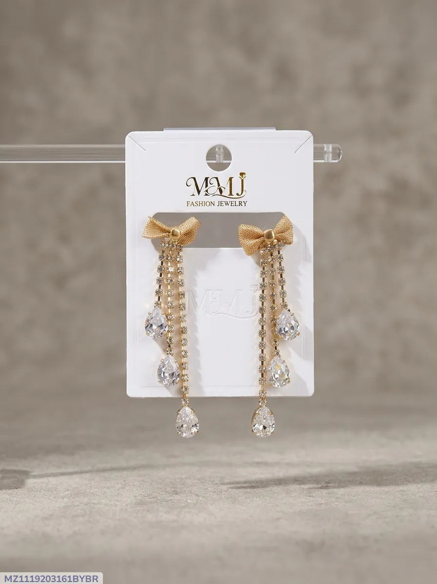 Buy : Women Floral Cotton Lawn 2-Piece Summer Set Medium & Get : Golden Crystal Earrings for Women 2 Pcs