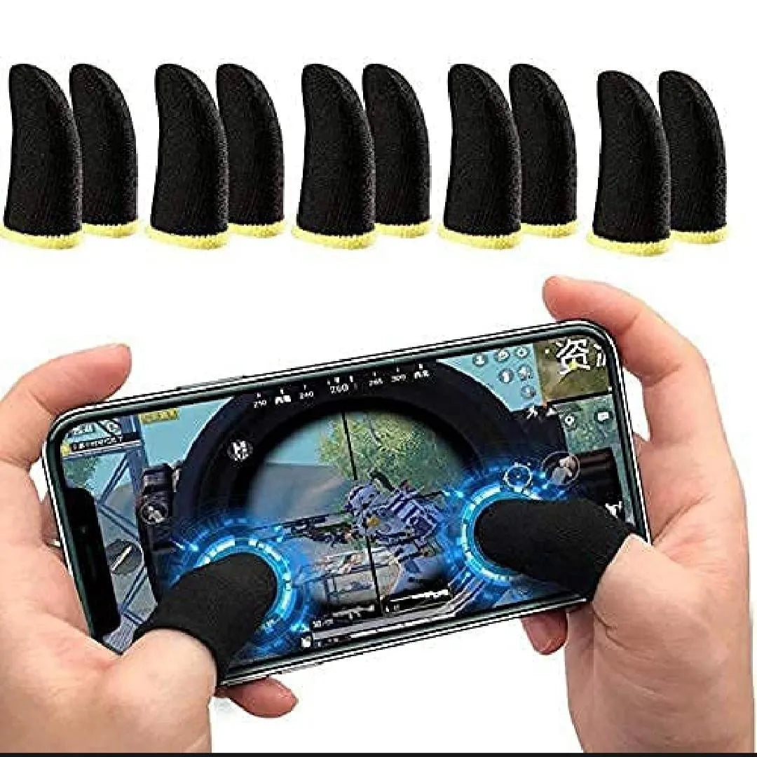 Buy : Amplifying Phone Screen for Gaming & Movies & Get : Mobile Gaming Thumb Sleeves Black Cotton 10 Pack