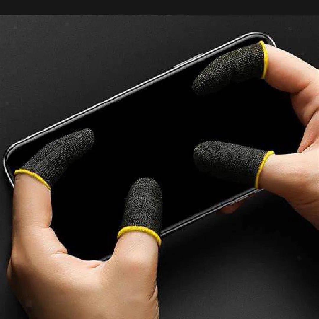 Buy : Amplifying Phone Screen for Gaming & Movies & Get : Mobile Gaming Thumb Sleeves Black Cotton 10 Pack