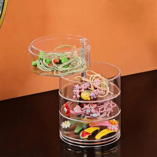 Multi-Tiered Jewelry Storage Stand with Transparent Design