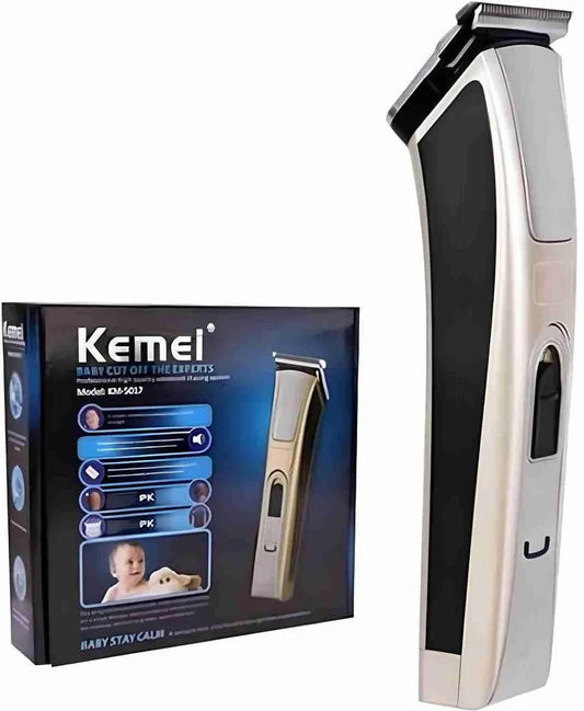 Kemei Men's Rechargeable Hair Trimmer with Easy-Clean Design