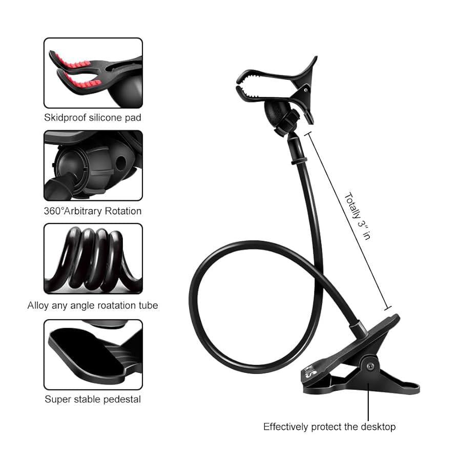 Black Mobile Phone Holder - Lightweight & Durable