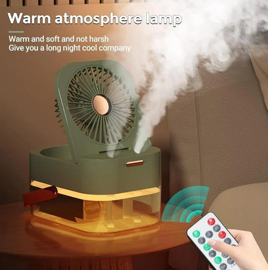 Desk Fan with Mist & Remote Control