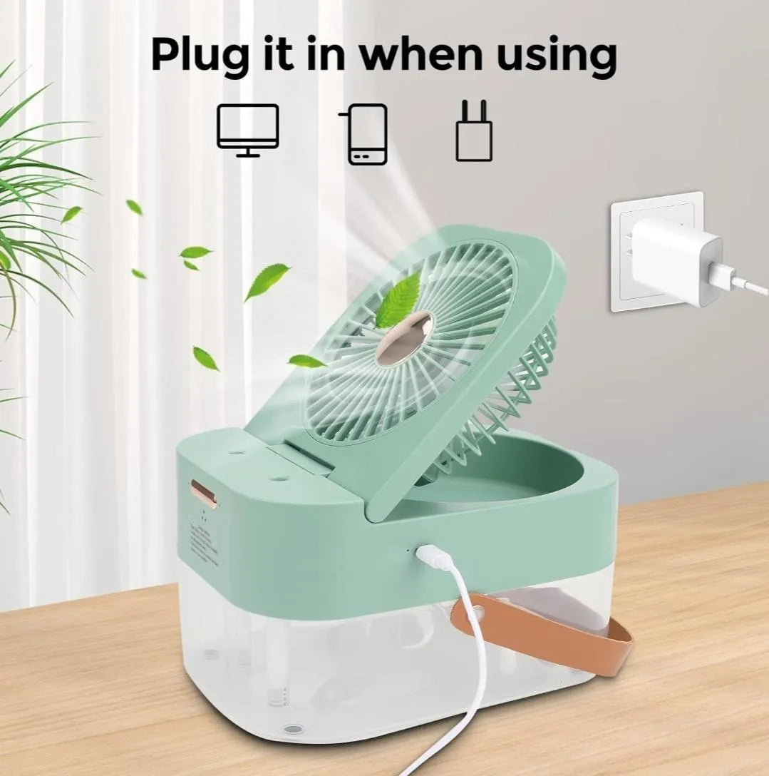 Desk Fan with Mist & Remote Control