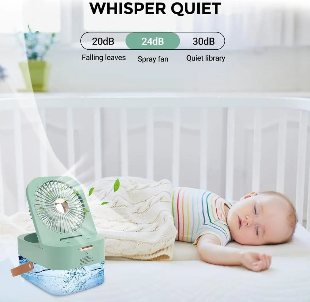 Desk Fan with Mist & Remote Control