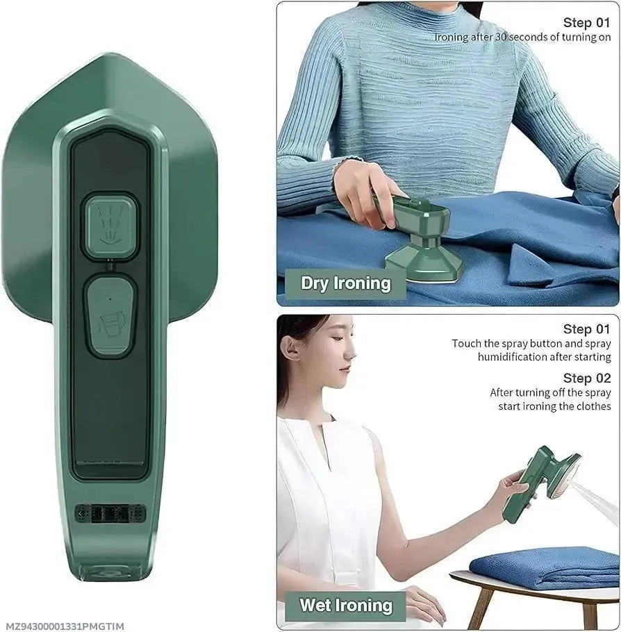 Portable Hand Steam Iron Green Stainless Steel