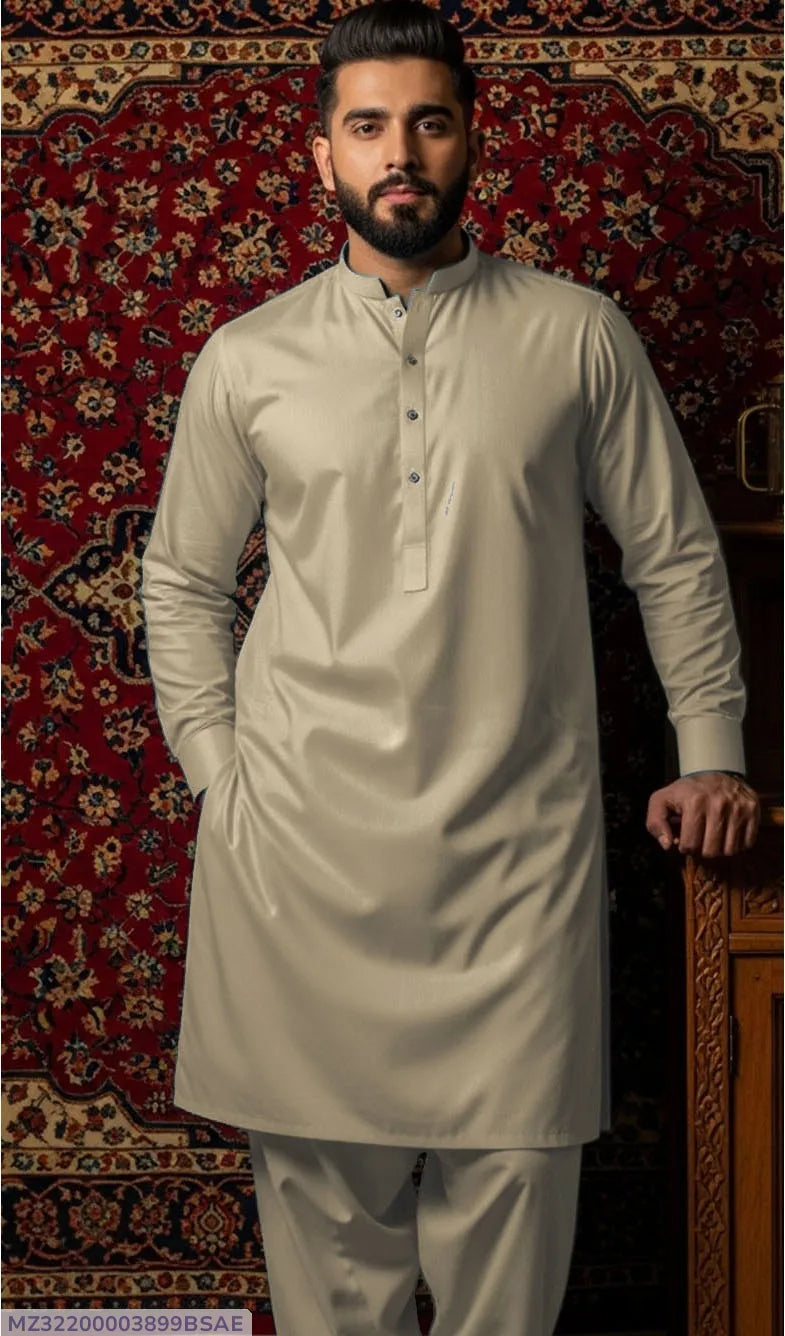 Men’s Unstitched Cotton Plain Suit
