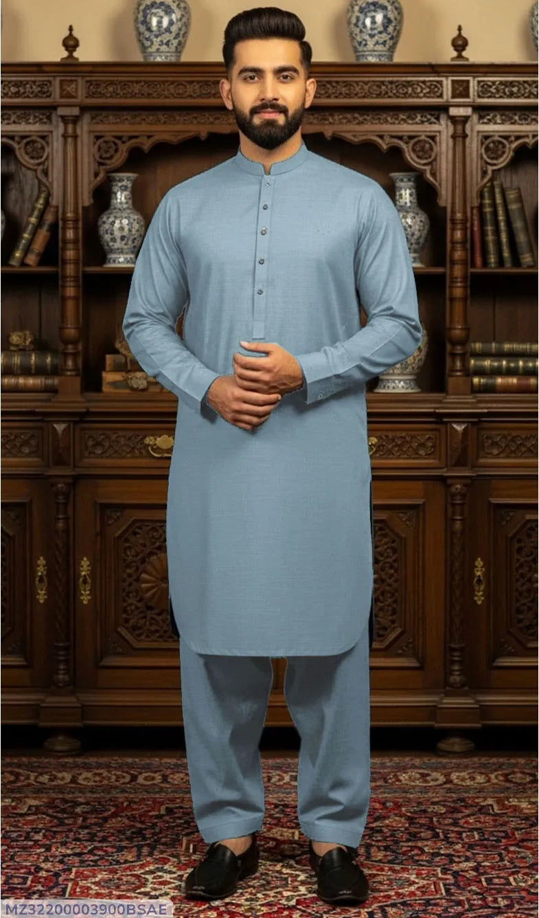 Men’s Unstitched Cotton Plain Suit