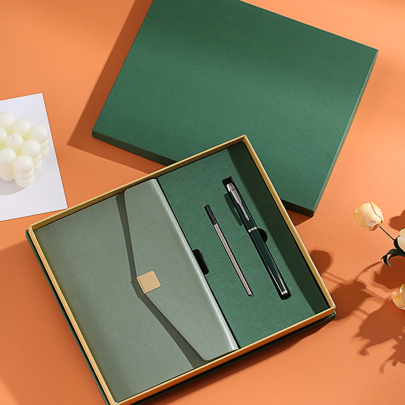 Chinese Red A5 Business Gift Notebook Set with Pen