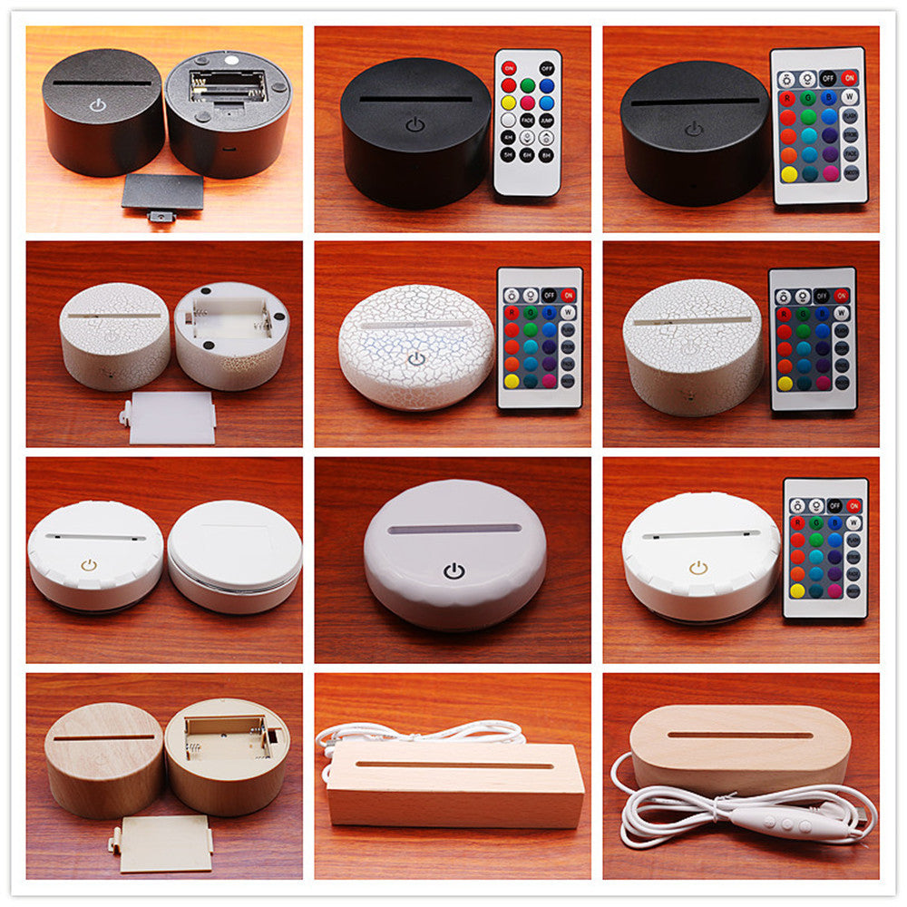 3D LED Sleep Light Black with Multi Models