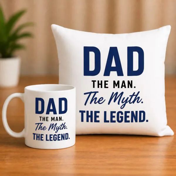 Father’s Day 2026 Special Gift Set – Customized Cushion & Mug 2 in 1 Deal | Happy Father’s Day Gift Combo (21 June 2026)