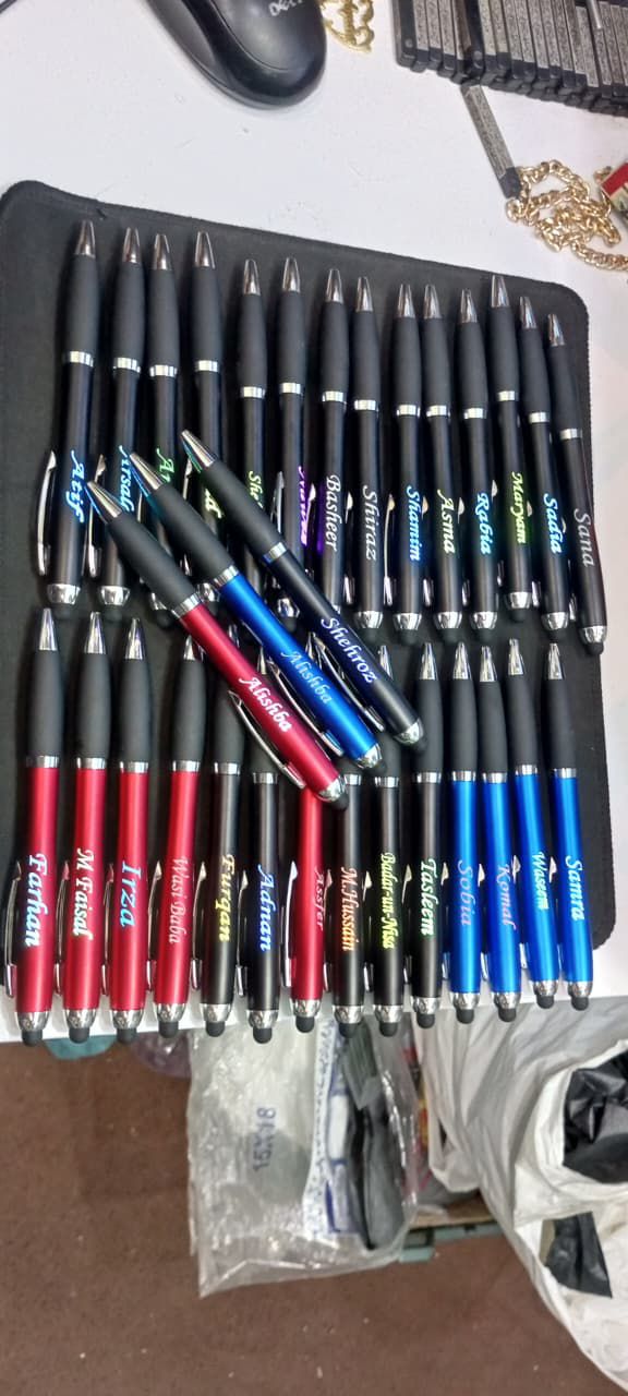Customized LED Pen – Stylish Light-Up Pen in Black, Blue & Red | Perfect Gift & Office Use | Just Rs.400 Offer